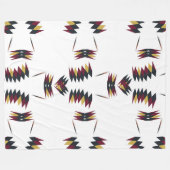 南西先住民アートパターン フリースブランケット (正面(横))