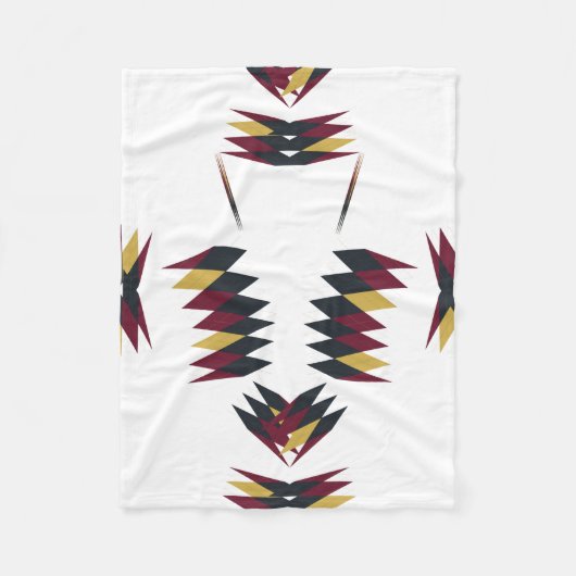 南西先住民アートパターン フリースブランケット (正面)