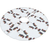 南西先住民アートパターン ブラッシュドポリエステルツリースカート (アングル)