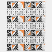 南西先住民サンライズインオレンジフリースブランケット フリースブランケット (正面)