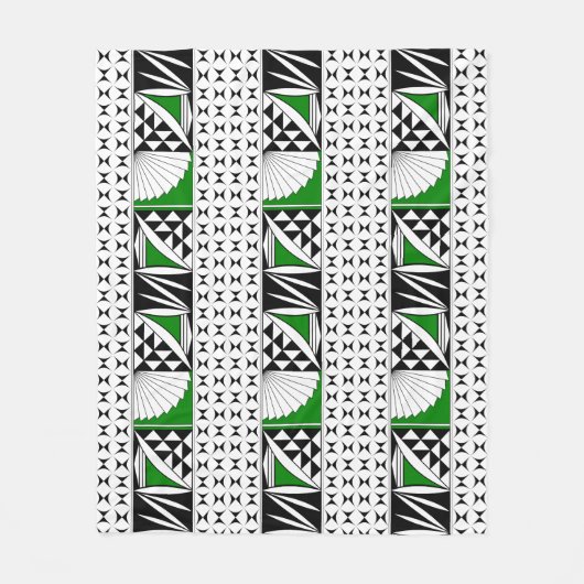 南西先住民サンライズイングリーン フリースブランケット (正面)