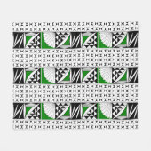 南西先住民サンライズイングリーン フリースブランケット (正面(横))