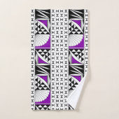 南西先住民サンライズインパープルバスタオルセット バスタオルセット (ハンドタオル)