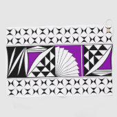 南西先住民サンライズインパープル ゴルフタオル (横)