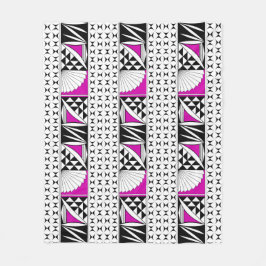 南西先住民サンライズインピンク フリースブランケット