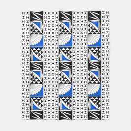 南西先住民サンライズインブルー フリースブランケット