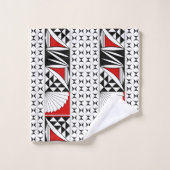 南西先住民サンライズインレッド バスタオルセット (ウォッシュタオル)