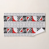 南西先住民サンライズインレッド バスタオルセット (ハンドタオル)