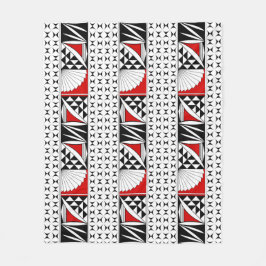 南西先住民サンライズインレッド フリースブランケット