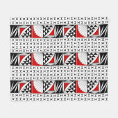 南西先住民サンライズインレッド フリースブランケット (正面(横))