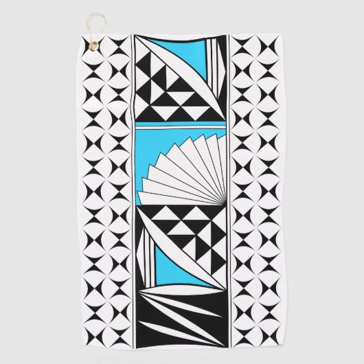 南西先住民サンライズターコイズ ゴルフタオル (正面)