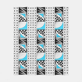 南西先住民サンライズターコイズ フリースブランケット