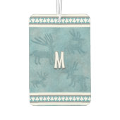 南西冬の鹿と松パーソナライズされたの木 カーエアーフレッシュナー (裏面)