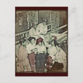 南西太平洋の看護師たち、初めての郵便物を受け取る ポストカード