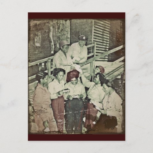 南西太平洋の看護師たち、初めての郵便物を受け取る ポストカード (正面)