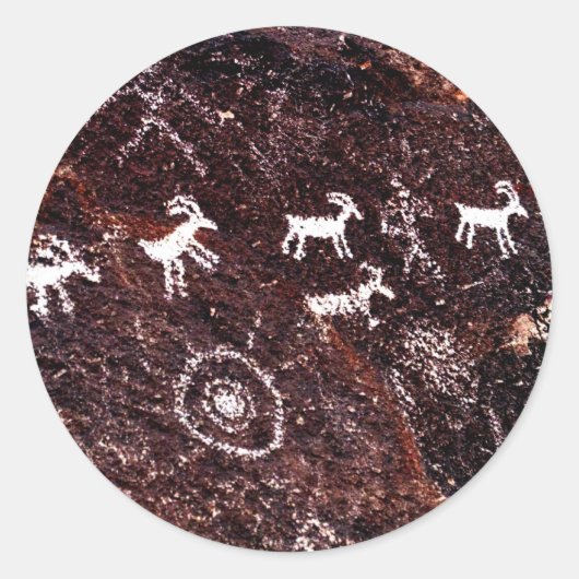 南西岩石彫刻のネバダの砂漠のアメリカ人 ラウンドシール (正面)