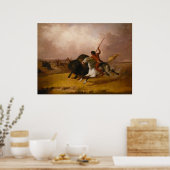 南西平野のバッファローの狩り ポスター (キッチン)