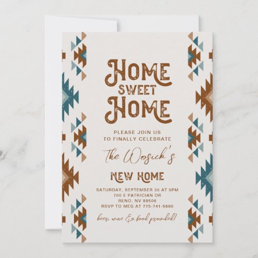 南西引っ越し祝いパーティー招待状 |温暖化 招待状 (正面)