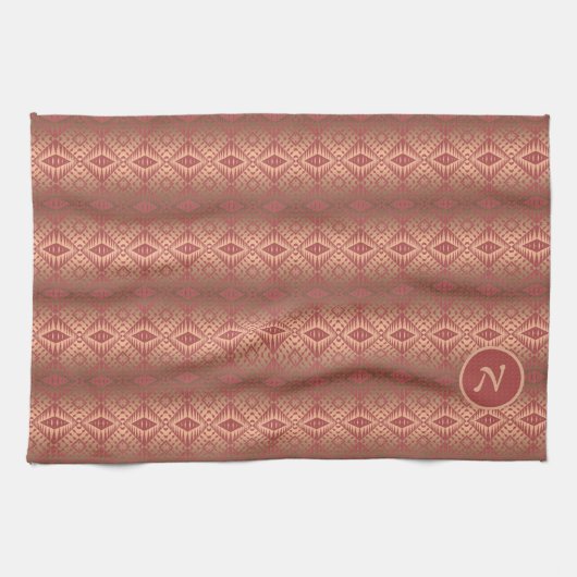 南西抽象的で幾何学的な勾配 キッチンタオル (横)