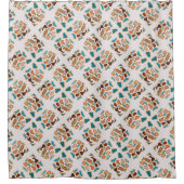 南西抽象芸術アーストーンパターンアート シャワーカーテン (正面)