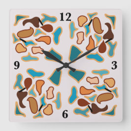 南西抽象芸術アーストーンパターンアート スクエア壁時計