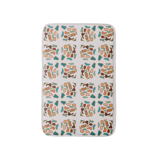 南西抽象芸術アーストーンパターンアート バスマット (正面縦)