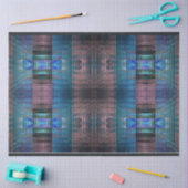 南西抽象芸術フラクタルパターン青の切り離し 薄葉紙 (クラフト)