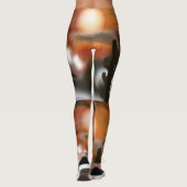 南西抽象芸術火と氷 レギンス (裏面)