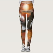 南西抽象芸術火と氷 レギンス (正面)