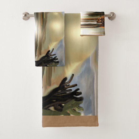 南西抽象芸術芸術 バスタオルセット (インサイチュ)