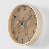 南西歩くプロンコーンアンテロープ旧西 壁時計 (傾斜)