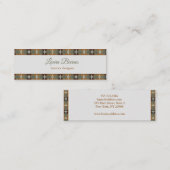 南西民族のデザイン。文字。ミニ名刺 スキニー名刺 (正面/裏面)