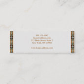 南西民族のデザイン。文字。ミニ名刺 スキニー名刺 (裏面)