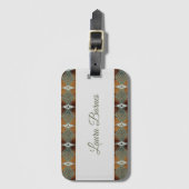 南西民族のデザイン。文字。 ラゲッジタグ (正面縦)