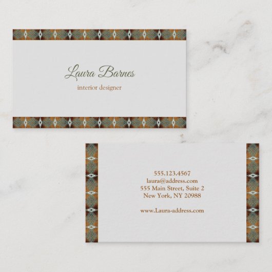  南西民族のデザイン。文字。   名刺 (正面/裏面)