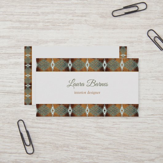 南西民族のデザイン。文字. 名刺 (正面/裏面インサイチュ)