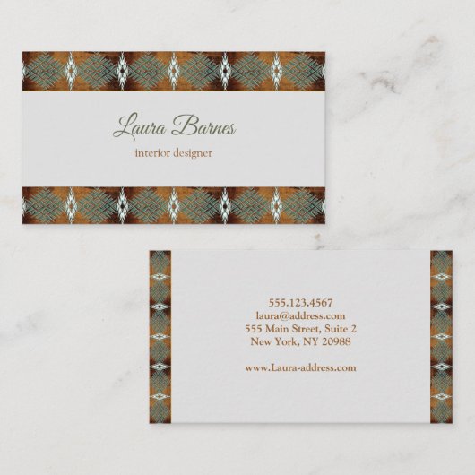 南西民族のデザイン。文字.   名刺 (正面/裏面)