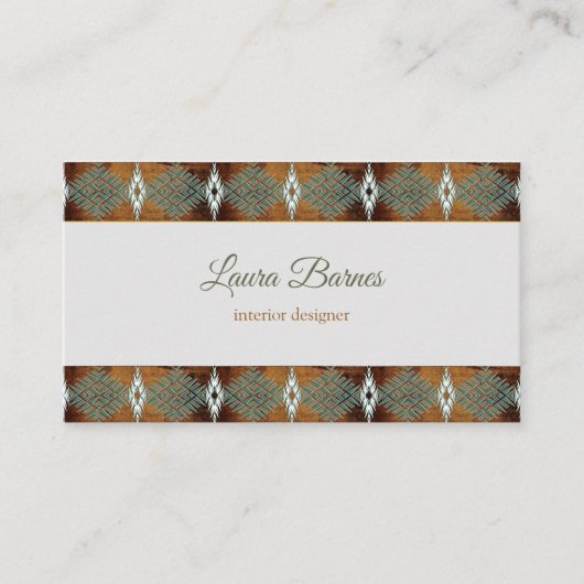 南西民族のデザイン。文字.   名刺 (正面)