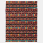 南西民族のネイティブアメリカンパターン フリースブランケット (正面)