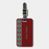 南西民族の幾何デザイン。 ラゲッジタグ (正面縦)