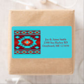 南西民族の幾何学的デザインラベル ラベル (インサイチュ)