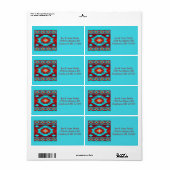 南西民族の幾何学的デザインラベル ラベル (フルシート)