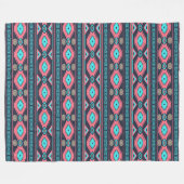 南西民族の種族パターン フリースブランケット (正面(横))