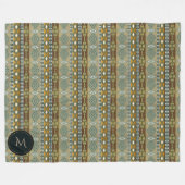 南西民族の種族パターン フリースブランケット (正面(横))