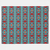 南西民族の種族パターン フリースブランケット (正面(横))