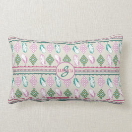 南西民族のfethersパターン ランバークッション