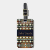 南西民族のnavaioの種族パターン ラゲッジタグ (正面縦)