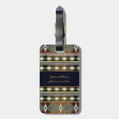 南西民族のnavaioの種族パターン ラゲッジタグ (裏面縦)