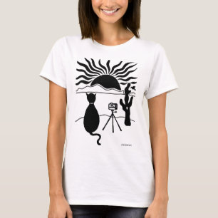 南西猫のカメラマン Tシャツ