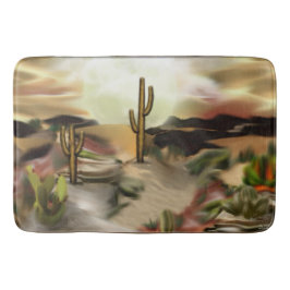 南西砂漠の日の出の抽象美術 バスマット